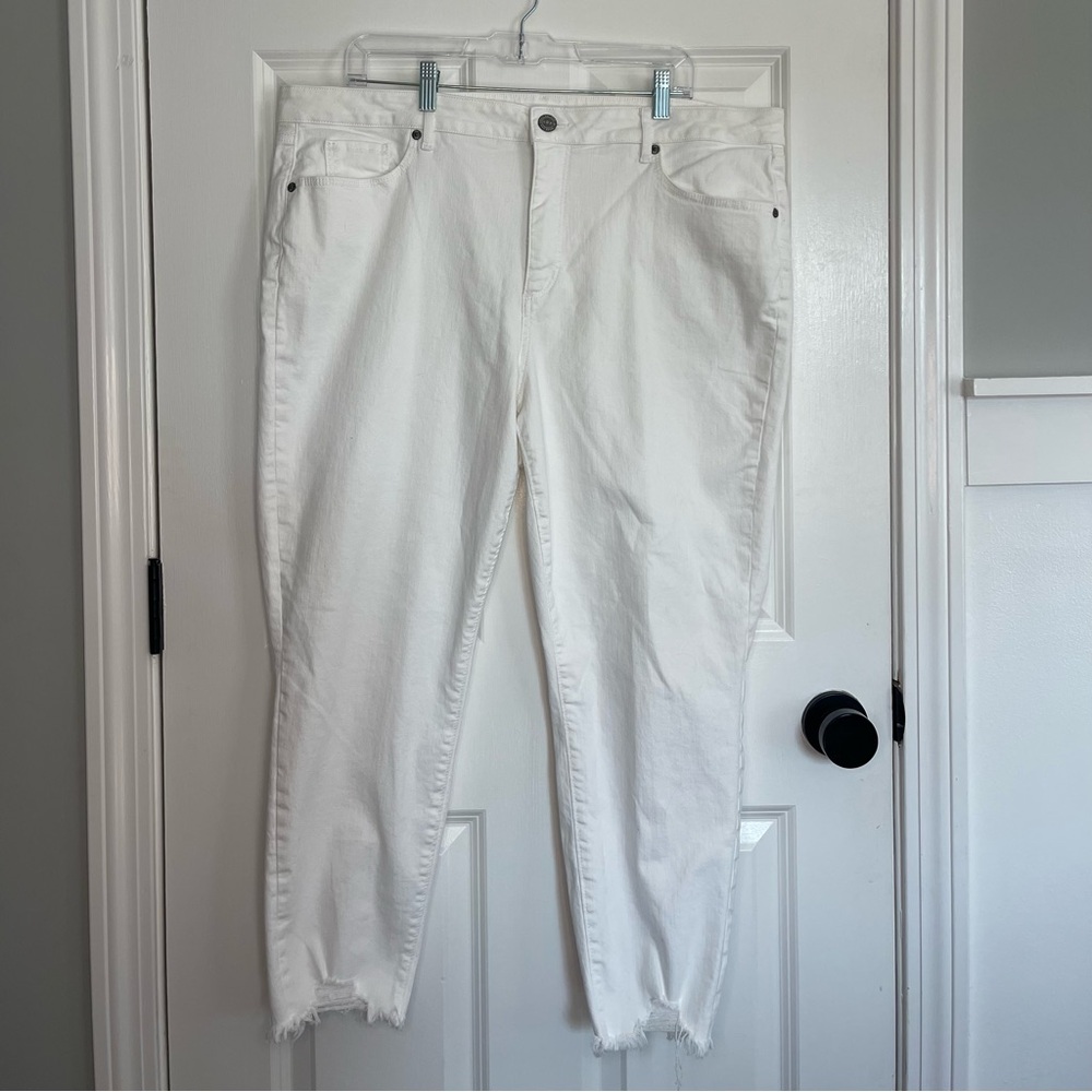 LOFT Distressed Ankle Women's White Jeans